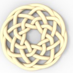 This is an image of a circular cnc pattern for a Celtic knot design