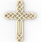 this is an image of a celtic knot pattern of a cross for a tutorial on how to make celtic knot patterns for cnc 2.5 modeling and patterns